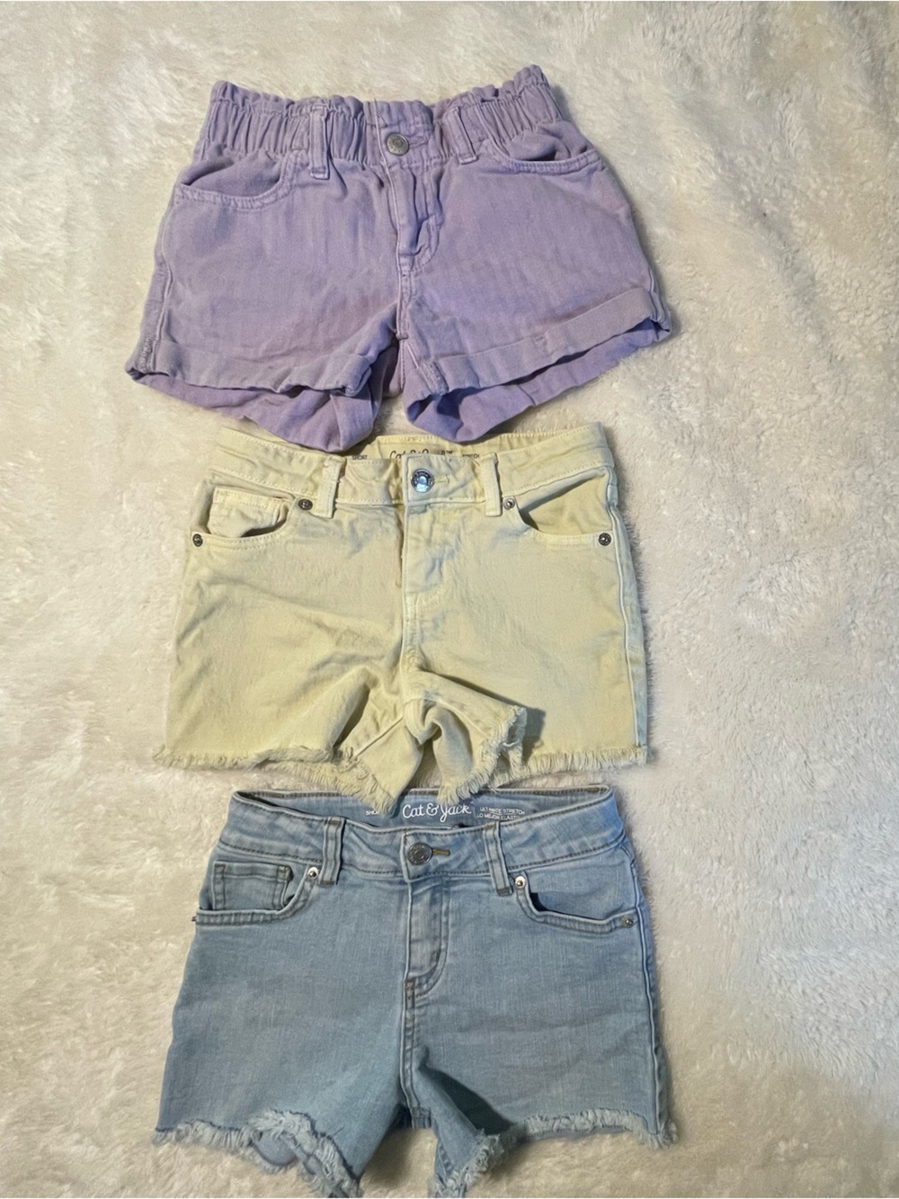 Cat & Jack set of 3, girls size 8 shorts